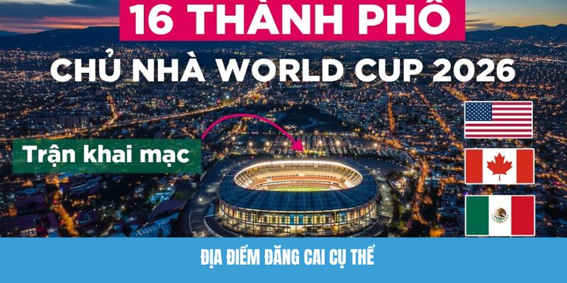 Địa điểm đăng cai cụ thể
